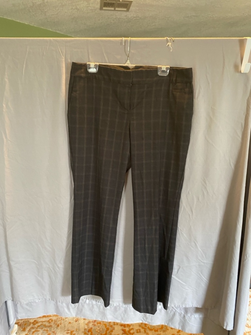 Van Heusen Brown Plaid Trousers